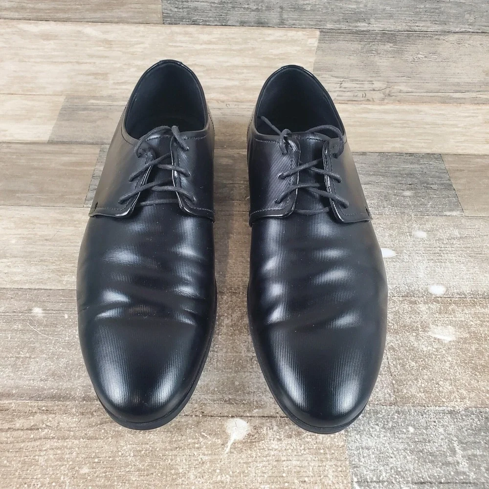 Hugo Boss Colby Mens Shoes Sz 9 Black Leather Lace Up Oxfords Dress Shoe